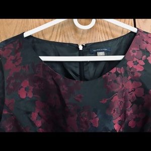 Women’s Dress Sz 16 Cranberry Navy Black Floral